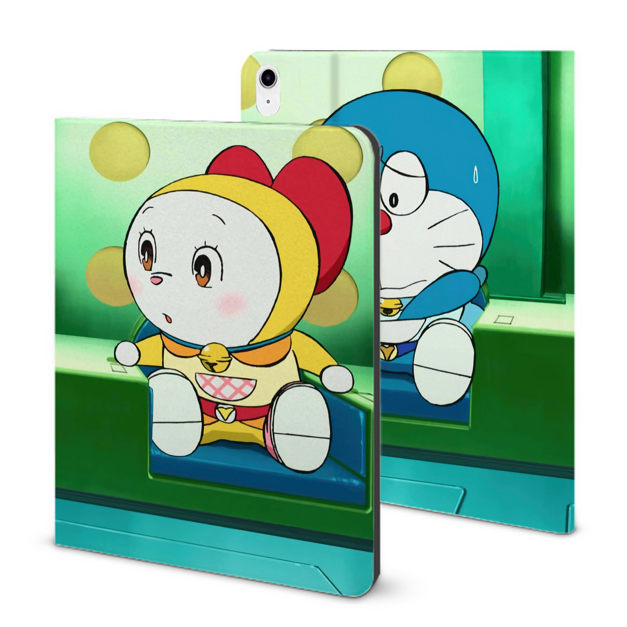 （画像用） ドラえもん Doraemon IPad ケース ブック型 PUレザー TPU 耐衝撃 軽量 薄型 ペン収納なし 全面保護 IPad 各モデル対応